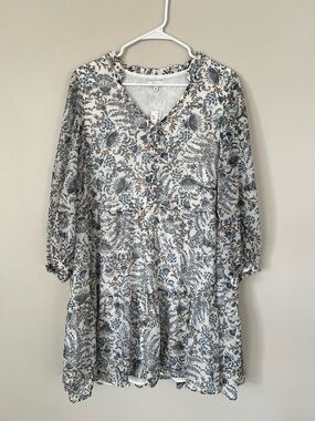 Reitmans Floral Boho Blouse XL Flowy Tunic Peasant Top